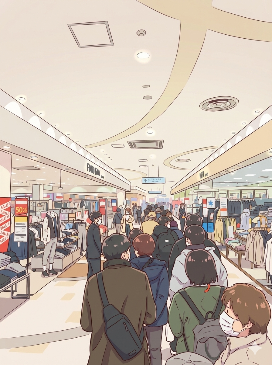 期日前投票の待ち行列